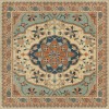 Persian Bazaar - Farahan - Ava 36x36 Vintage Vinyl Floorcloth