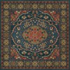 Persian Bazaar - Farahan - Delara 48x48 Vintage Vinyl Floorcloth