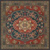 Persian Bazaar - Farahan - Farid 36x36 Vintage Vinyl Floorcloth
