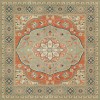 Persian Bazaar - Farahan - Roya 48x48 Vintage Vinyl Floorcloth