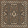 Persian Bazaar - Hamadan - Hadi 48x48 Vintage Vinyl Floorcloth