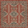 Persian Bazaar - Hamadan - Kismet 48x48 Vintage Vinyl Floorcloth