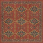 Persian Bazaar - Hamadan - Memnu 60x60 Vintage Vinyl Floorcloth