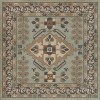 Persian Bazaar - Hamadan - Sadiq 36x36 Vintage Vinyl Floorcloth