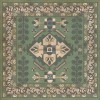 Persian Bazaar - Hamadan - Yakamoz 36x36 Vintage Vinyl Floorcloth