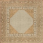 Persian Bazaar - Lombalo - Oski 120x120 Vintage Vinyl Floorcloth