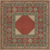 Persian Bazaar - Lombalo - Zartar 48x48 Vintage Vinyl Floorcloth