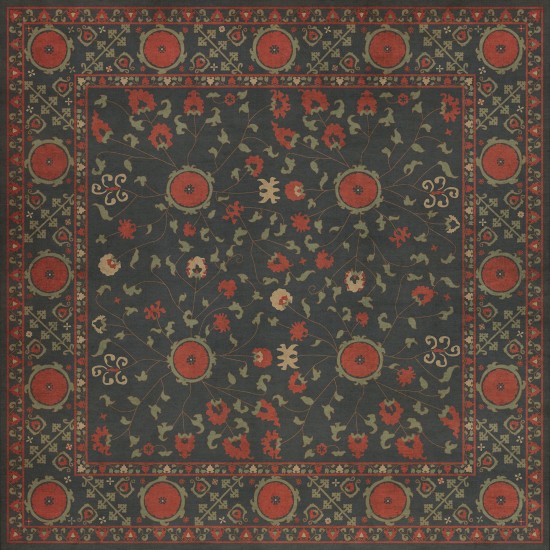 Persian Bazaar - Samarkand - Anora 60x60 Vintage Vinyl Floorcloth