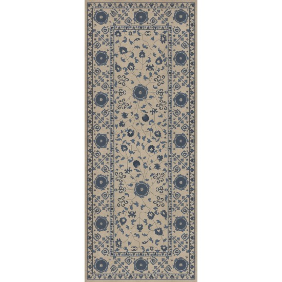 Persian Bazaar - Samarkand - Okean 36x90 Vintage Vinyl Floorcloth