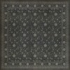 Persian Bazaar - Samarkand - Qora 120x120 Vintage Vinyl Floorcloth