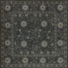 Persian Bazaar - Samarkand - Qora 48x48 Vintage Vinyl Floorcloth