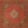Persian Bazaar - Tabriz - Amesha 36x36 Vintage Vinyl Floorcloth