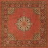 Persian Bazaar - Tabriz - Amesha 48x48 Vintage Vinyl Floorcloth