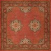 Persian Bazaar - Tabriz - Amesha 72x72 Vintage Vinyl Floorcloth