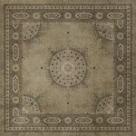 Persian Bazaar - Tabriz - Daeva 48x48 Vintage Vinyl Floorcloth