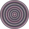 Folk Art Museum - Bulls Eye - Always Expanding 48x48 Vintage Vinyl Floorcloth