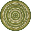 Folk Art Museum - Bulls Eye - Forever Outward 120x120 Vintage Vinyl Floorcloth