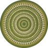 Folk Art Museum - Bulls Eye - Forever Outward 48x48 Vintage Vinyl Floorcloth