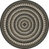Folk Art Museum - Bulls Eye - Undeviating Aim 48x48 Vintage Vinyl Floorcloth