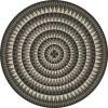 Folk Art Museum - Bulls Eye - Undeviating Aim 60x60 Vintage Vinyl Floorcloth