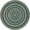 Folk Art Museum - Bulls Eye - Vaulted Wonder 36x36 Vintage Vinyl Floorcloth
