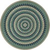 Folk Art Museum - Bulls Eye - Vaulted Wonder 48x48 Vintage Vinyl Floorcloth