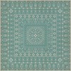 Folk Art Museum - Embroidery - A Rain of Melody 72x72 Vintage Vinyl Floorcloth