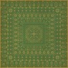 Folk Art Museum - Embroidery - Dreams of Thee 48x48 Vintage Vinyl Floorcloth