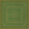 Folk Art Museum - Embroidery - Dreams of Thee 72x72 Vintage Vinyl Floorcloth