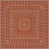 Folk Art Museum - Embroidery - The Sanguine Sunrise 120x120 Vinyl Floorcloth