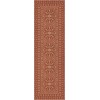 Folk Art Museum - Embroidery - The Sanguine Sunrise 36x115 Vinyl Floorcloth