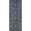 Folk Art Museum - Embroidery - The Waning Moon 36x90 Vintage Vinyl Floorcloth