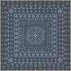 Folk Art Museum - Embroidery - The Waning Moon 72x72 Vintage Vinyl Floorcloth