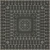 Folk Art Museum - Embroidery - Winters Midnight 48x48 Vintage Vinyl Floorcloth