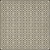 Folk Art Museum - Floral Quilt - A Field of Cotton 120x120 Vinyl Floorcloth