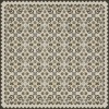 Folk Art Museum - Floral Quilt - A Field of Cotton 48x48 Vinyl Floorcloth