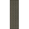 Folk Art Museum - Floral Quilt - Awake at Night 36x115 Vintage Vinyl Floorcloth