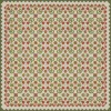 Folk Art Museum - Floral Quilt - Flowers in the Mirror 48x48 Vinyl Floorcloth