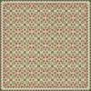 Folk Art Museum - Floral Quilt - Flowers in the Mirror 60x60 Vinyl Floorcloth