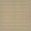 Folk Art Museum - Floral Quilt - Flowers in the Mirror 96x96 Vinyl Floorcloth