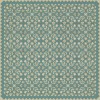 Folk Art Museum - Floral Quilt - Odes and Elegies 48x48 Vintage Vinyl Floorcloth
