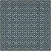 Folk Art Museum - Floral Quilt - Spring Rain 120x120 Vintage Vinyl Floorcloth