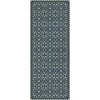 Folk Art Museum - Floral Quilt - Spring Rain 36x90 Vintage Vinyl Floorcloth