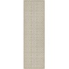 Folk Art Museum - Floral Quilt - The Woman in White 36x115 Vinyl Floorcloth