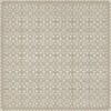 Folk Art Museum - Floral Quilt - The Woman in White 60x60 Vinyl Floorcloth