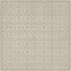 Folk Art Museum - Floral Quilt - The Woman in White 96x96 Vinyl Floorcloth