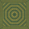 Folk Art Museum - Sunburst - And Sit on a Green Knoll 48x48 Vinyl Floorcloth