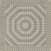 Folk Art Museum - Sunburst - Buffeting Gusts of Wind 48x48 Vinyl Floorcloth