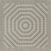 Folk Art Museum - Sunburst - Buffeting Gusts of Wind 72x72 Vinyl Floorcloth