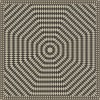 Folk Art Museum - Sunburst - Of Night and Light 120x120 Vintage Vinyl Floorcloth